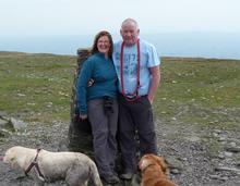 WWA Chairman Mark Shaw and his wife Sharon on top of Ingleborough..only 4.5. miles to go!